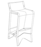 Digital license of ONE (1) Paper Plane - Bar Chair