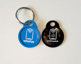 Key ring 3D printed for NFC tag logo 25 mm round DPP Data Carrier