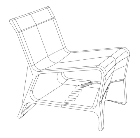 Digital license of ONE (1) Paper Plane - Lounge Chair