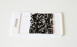 QR code badge 3D printed in two colors for DPP data carrier